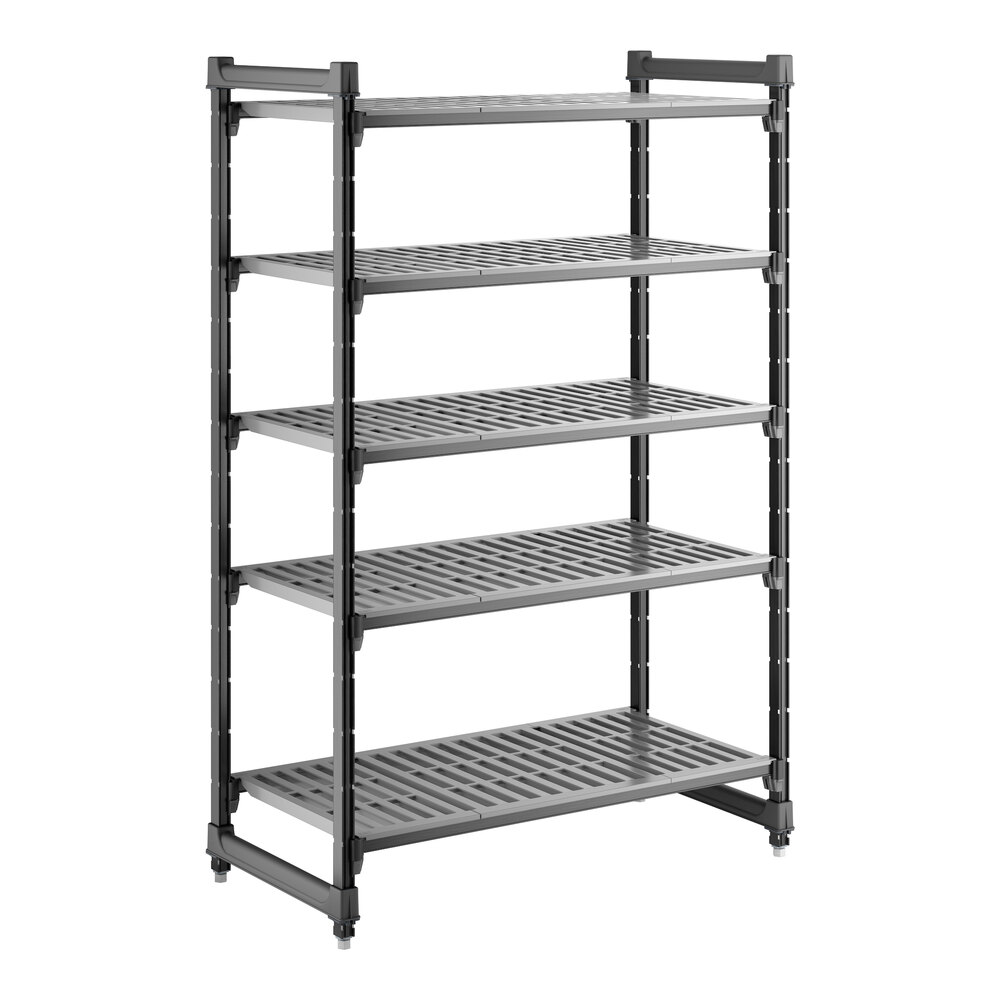 Cambro CBU214264V5580 Camshelving® Basics Plus Vented 5-Shelf Stationary Starter Unit - 21" x 42" x 64"