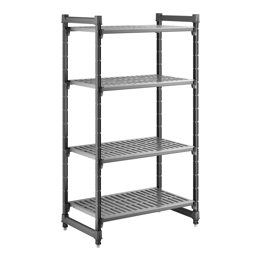 Cambro CBU213664V4580 Camshelving® Basics Plus Vented 4-Shelf Stationary Starter Unit - 21" x 36" x 64"