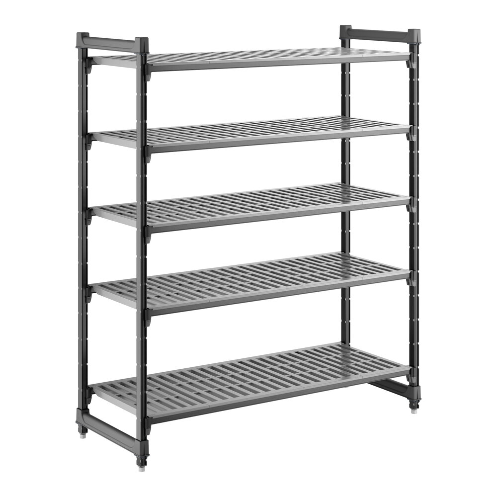 Cambro CBU215464V5580 Camshelving® Basics Plus Vented 5-Shelf Stationary Starter Unit - 21" x 54" x 64"