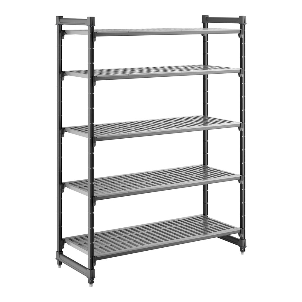 Cambro CBU215472V5580 Camshelving® Basics Plus Vented 5-Shelf Stationary Starter Unit - 21" x 54" x 72"