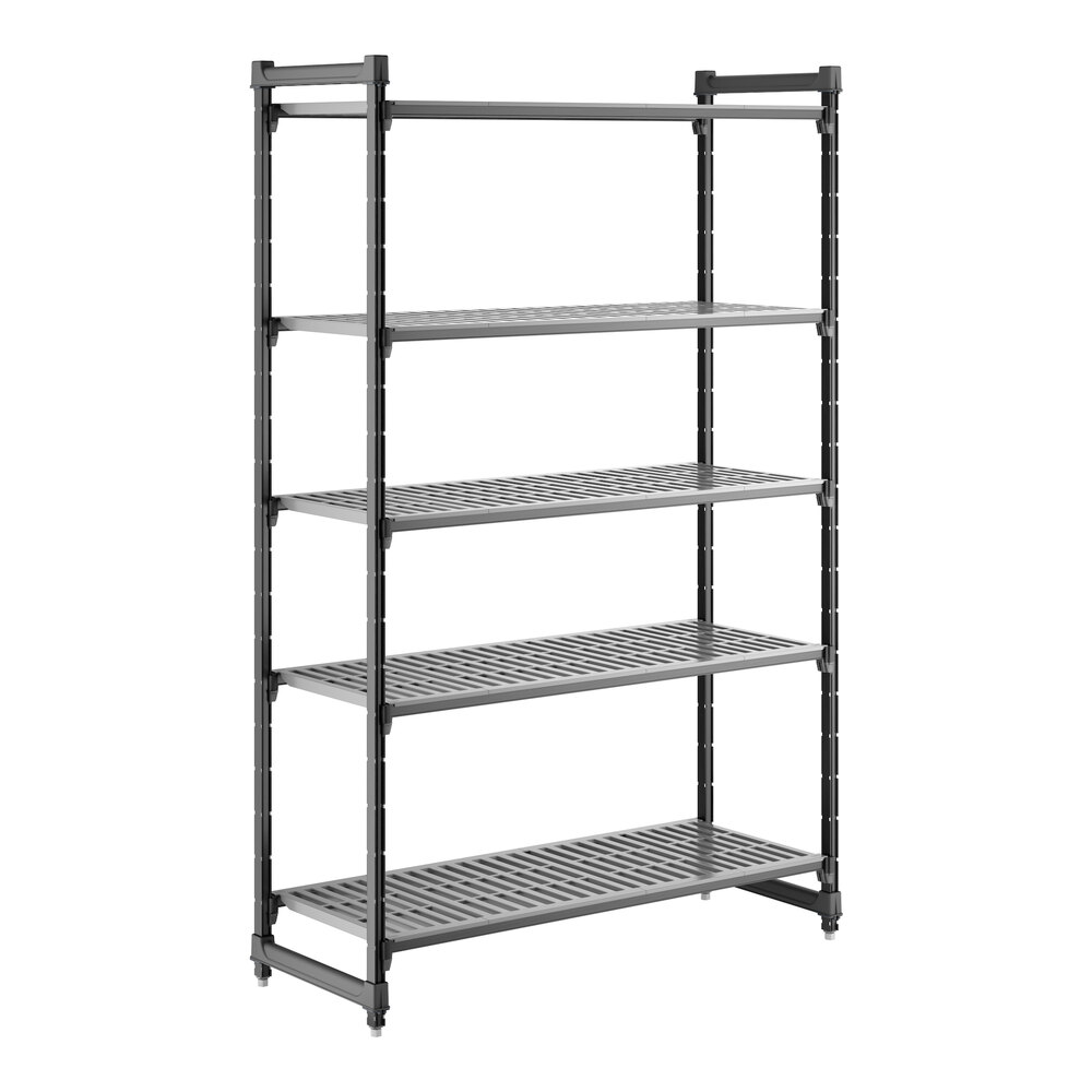 Cambro CBU215484V5580 Camshelving® Basics Plus Vented 5-Shelf Stationary Starter Unit - 21" x 54" x 84"