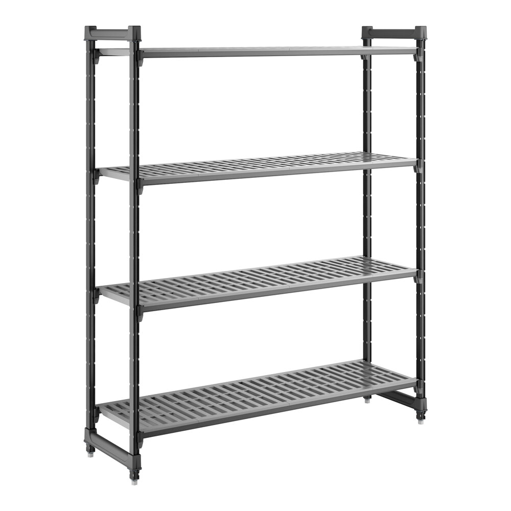 Cambro CBU186072V4580 Camshelving® Basics Plus Vented 4-Shelf Stationary Starter Unit - 18" x 60" x 72"