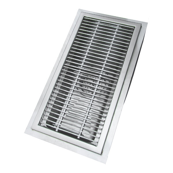 IMC/Teddy FT-1830-SG-ADA FT 18" x 30" 14 Gauge Stainless Steel Floor Trough with Subway Grating and 3" x 4" Outlet