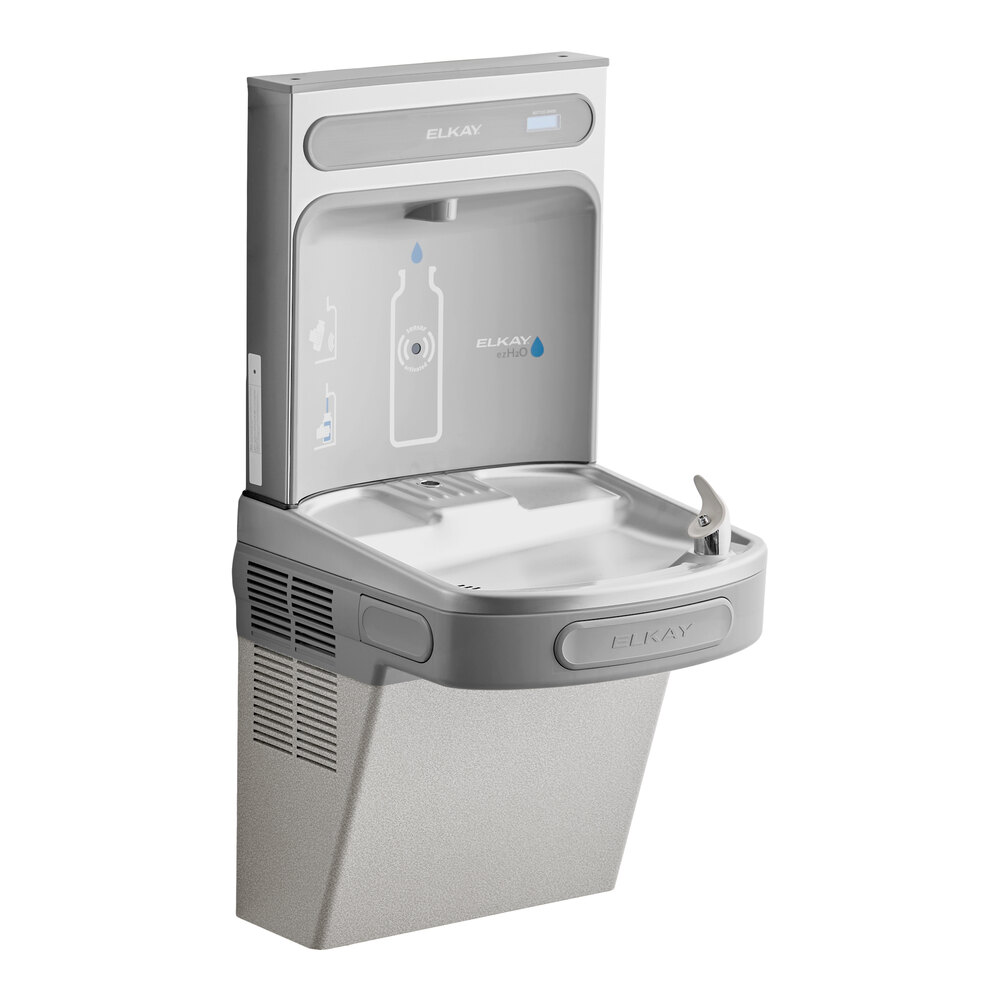Zurn Elkay EZS8WSLK Light Gray 8 GPH Non-Filtered Bottle Filling Station with Touchless Sensor Activation - 115V - Chilled