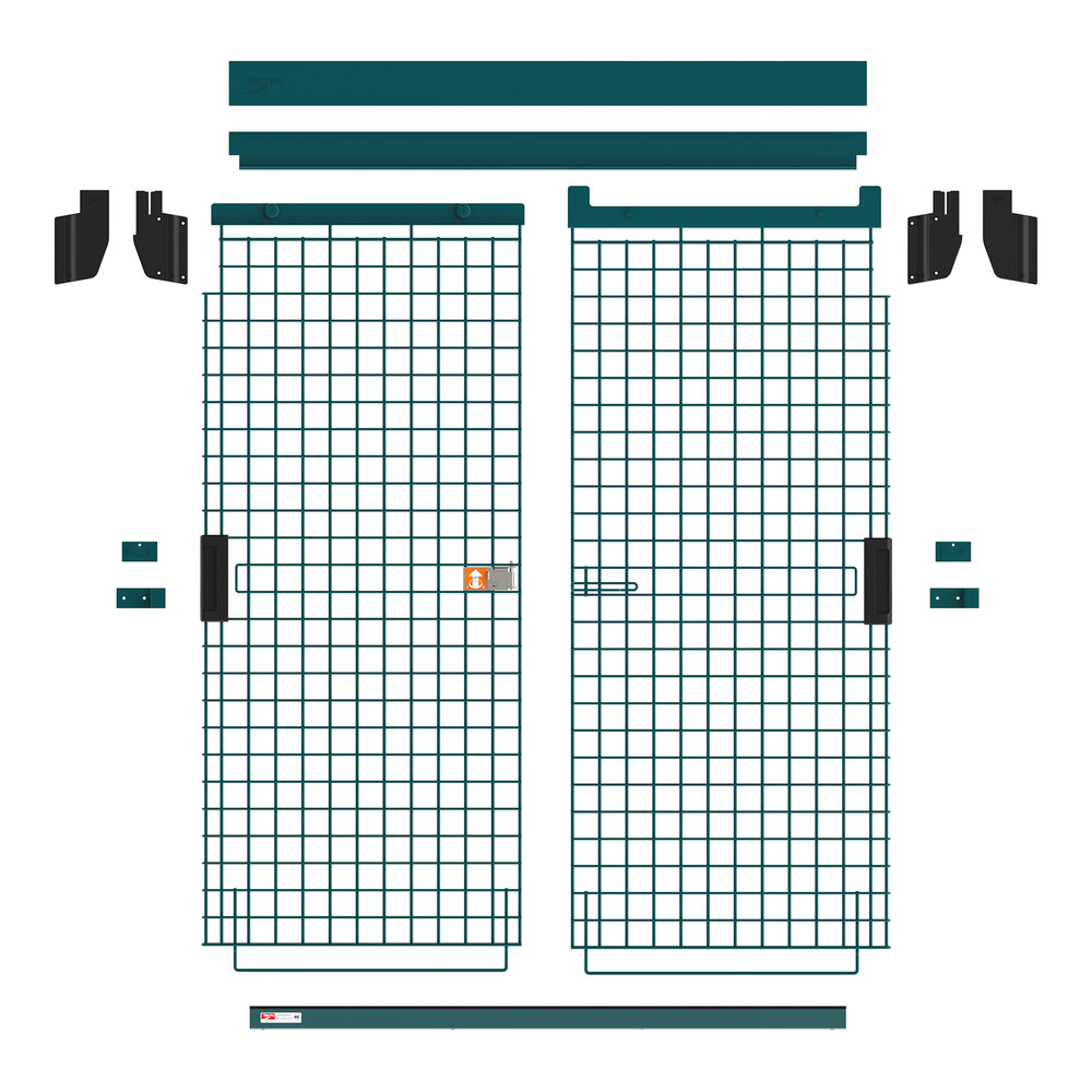 Metro SEC55K3-SLKIT SlideSecure 48" Metroseal Green Epoxy Sliding Door Retrofit Kit for Security Units