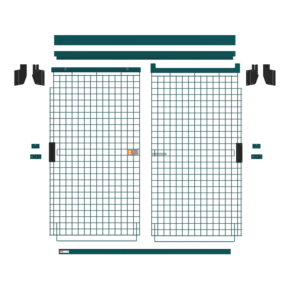 Metro SEC56K3-SLKIT SlideSecure 60" Metroseal Green Epoxy Sliding Door Retrofit Kit for Security Units