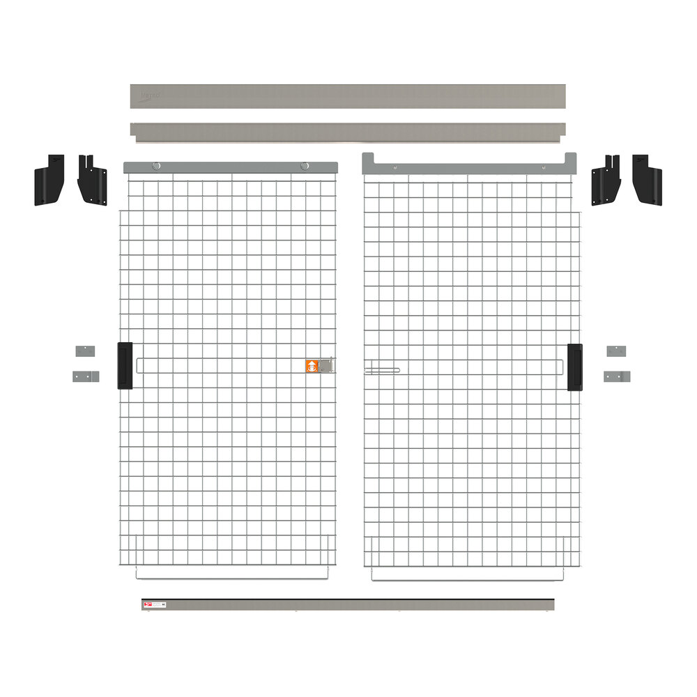 Metro SEC56C-SLKIT SlideSecure 60" Chrome Sliding Door Retrofit Kit for Security Units