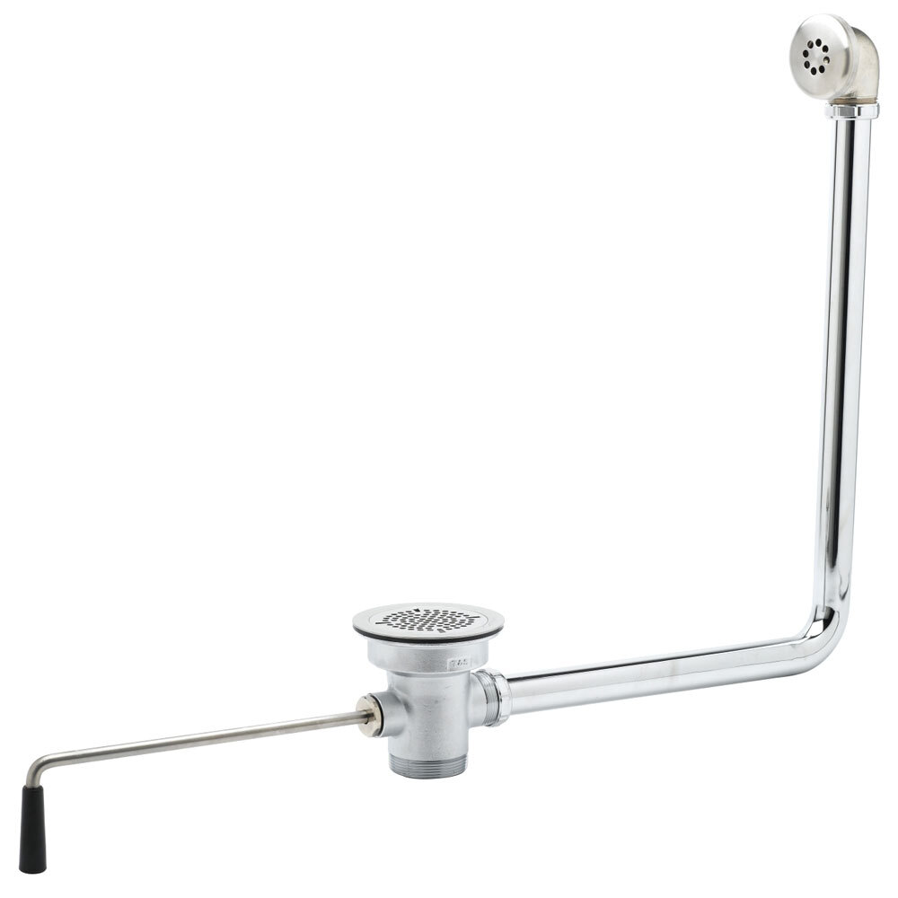 T&S B-3940-01 Twist Waste Valve with Overflow Assembly - 3" Sink Opening