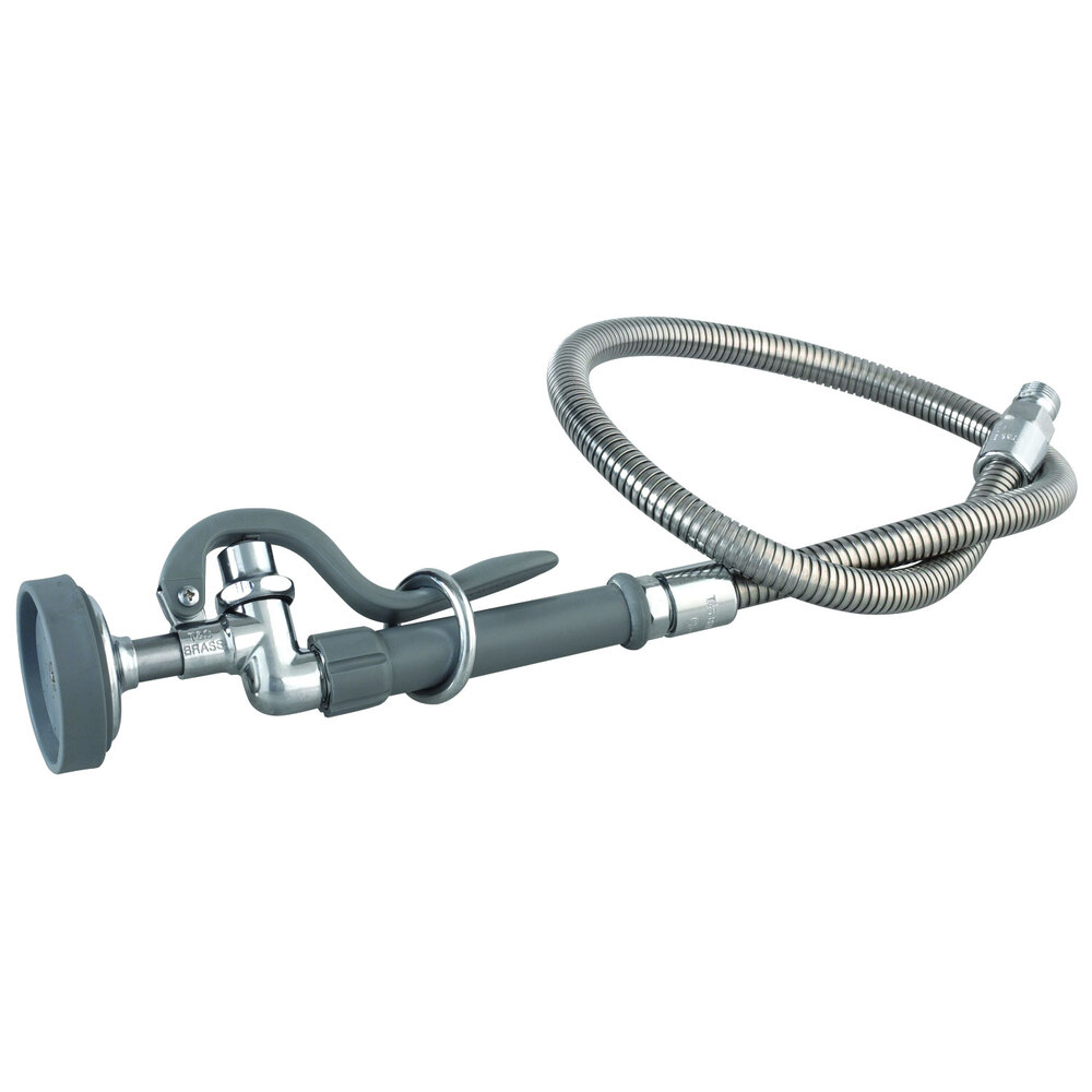 T&S B-0100-32H 1.15 GPM Spray Valve with 32" Stainless Steel Hose and 1/2" NPT Male Connection