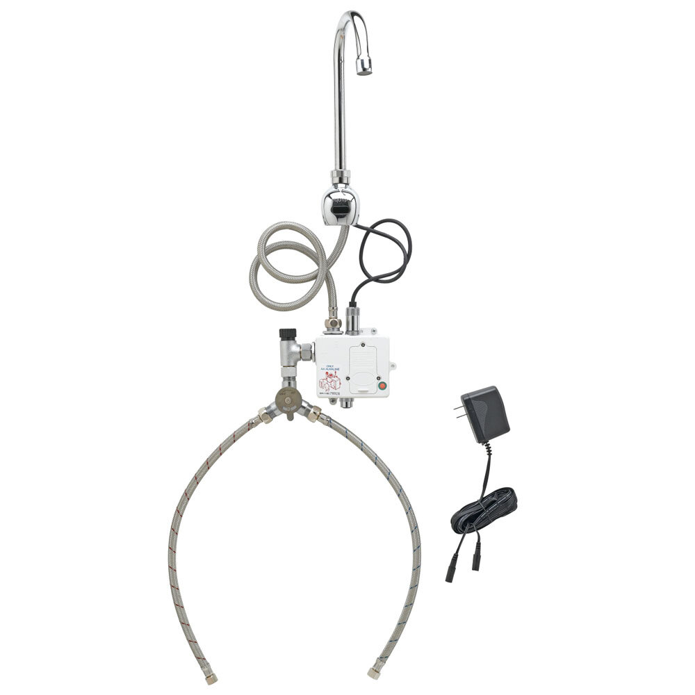 Equip by T&S 5EF-1D-WGMM Wall Mounted Sensor Faucet with 4 3/8" Swivel Gooseneck Spout and 2.2 GPM Aerator