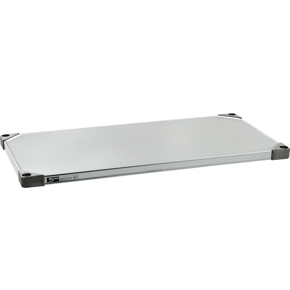 Metro 1460FG 14" x 60" Flat Galvanized Solid Shelf