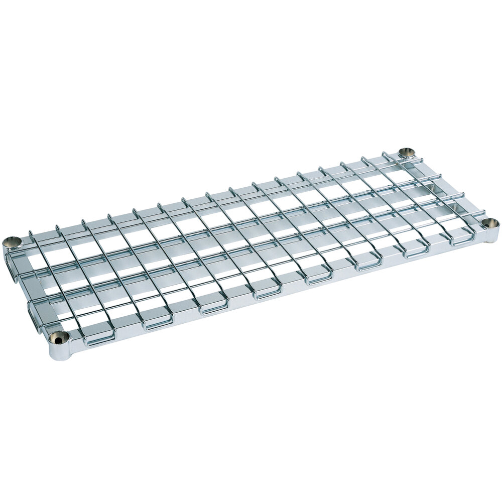 Metro 1830DRC 30" x 18" Chrome Heavy Duty Dunnage Shelf with Wire Mat - 1600 lb. Capacity