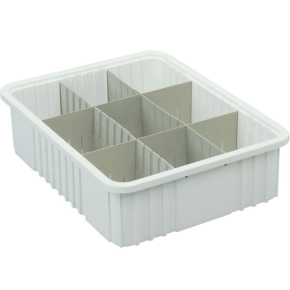 Short Metro MDS93030N Gray Tote Box Divider - 18" x 3"