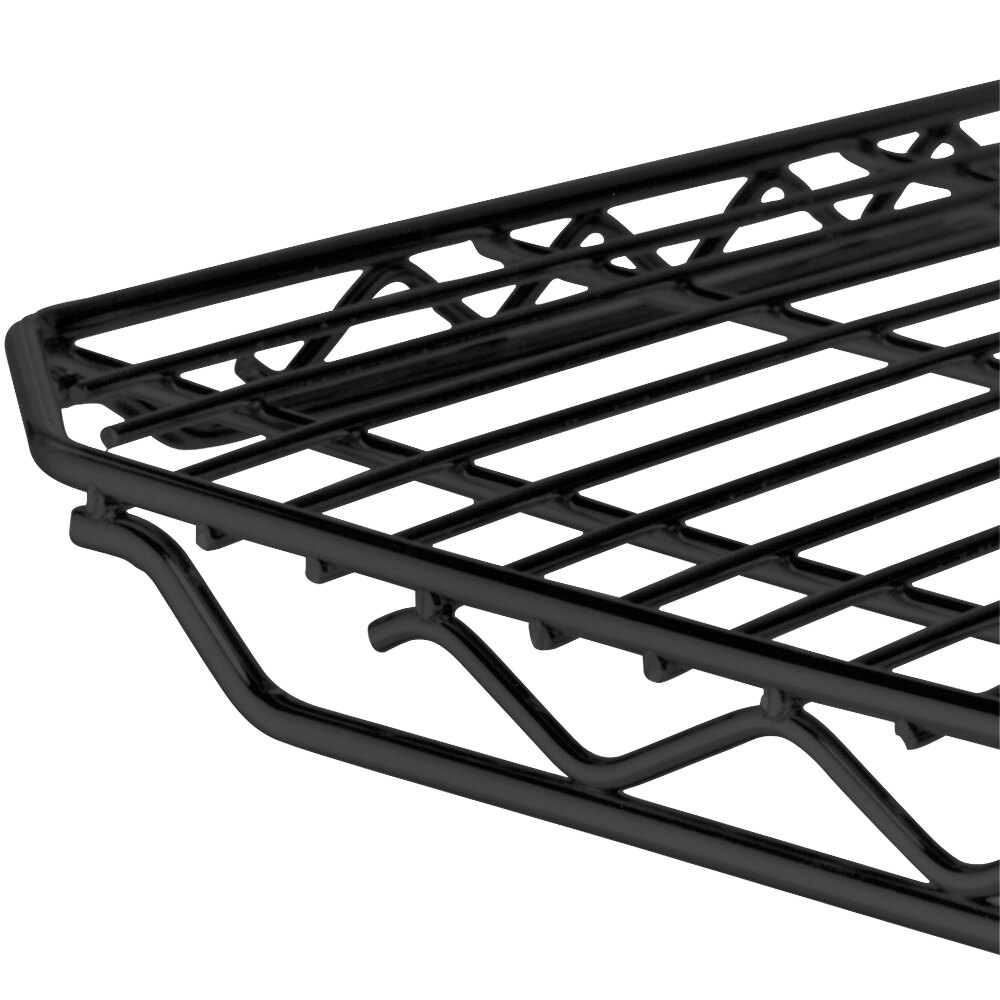 Metro 1836QBL qwikSLOT Black Wire Shelf - 18" x 36"