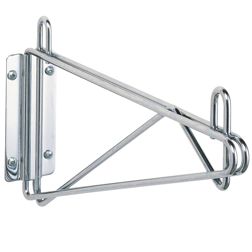 Metro 1WD18C Super Erecta Chrome Single Direct Wall Mount Bracket for 18" Shelf