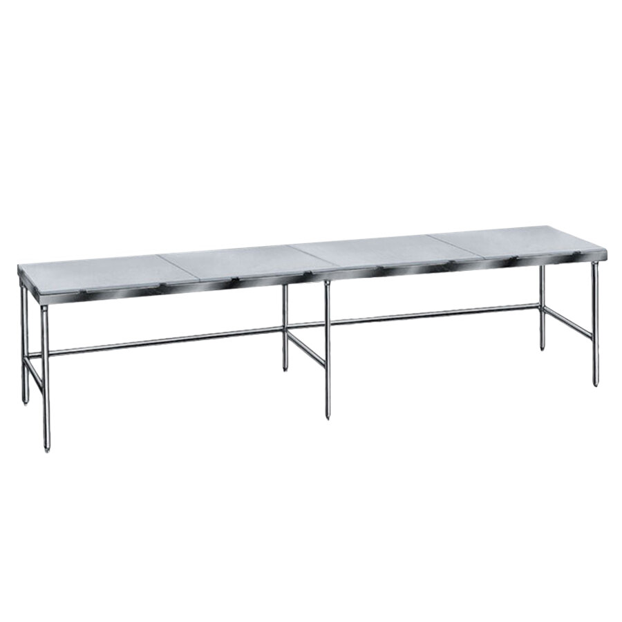 Advance Tabco TSPT-249 Poly Top Work Table 24" x 108" - Open Base