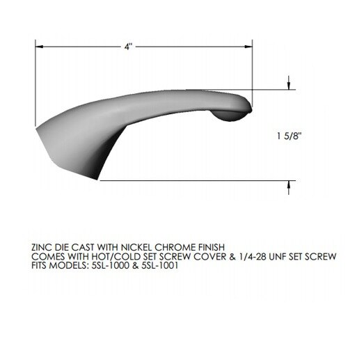 Equip by T&S 5SL-1000-H Solid Handle for 5SL-1000 and 5SL-1001 Faucets