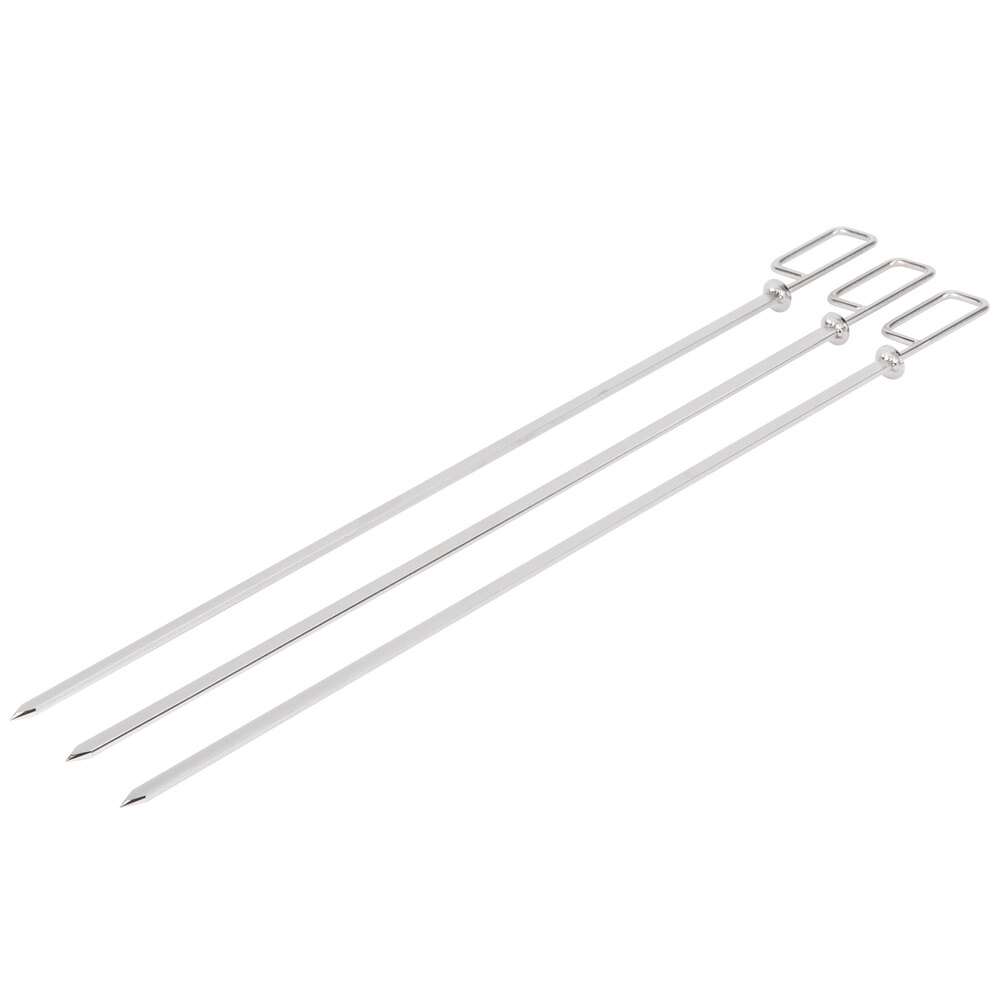 Rational 60.72.420 3/8" Flat Metal Fish Skewer - 3/Pack