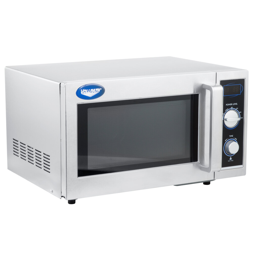 Vollrath 40830 Stainless Steel Commercial Microwave Oven with Manual Controls - 120V, 1000W
