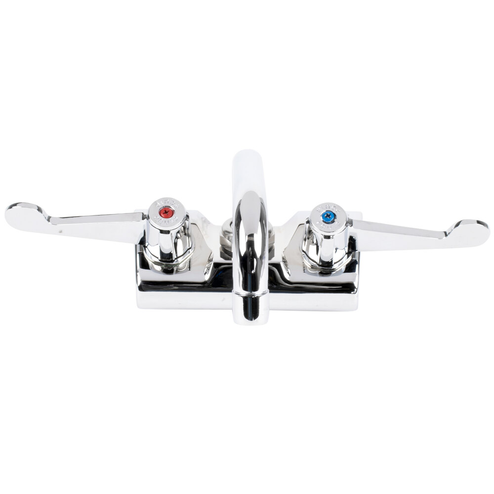 Equip by T&S 5F-4WWX12 12 1/8" Wall Mount Swivel Faucet with 4" Centers and Wrist Action Handles